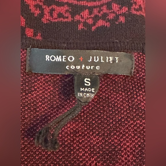 Romeo & Juliet Couture Intarsia Knit Mini Dress small - Picture 5 of 6